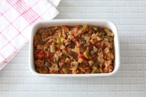 レンジ加熱10分で　作り置きキーマカレー