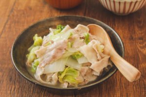 レンジでやみつきの豚バラ白菜